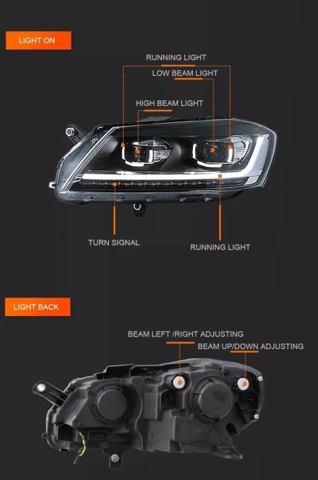 ضوء امامي Passat (2010-2014) B7